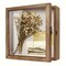Shadow Box Display Case 11 x 11 Flowers Shadow Box Frame with Glass Window Picture Frame Wedding Bouquet Memorabilia Medals Photos Memory Box for Keepsakes - Carbonized